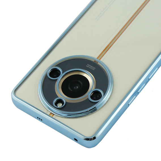 Etui do Realme 11 Pro 5G / Pro+ 5G, Electroplating Frame, przezroczyste / niebieskie