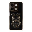 Etui do Xiaomi Redmi Note 13 5G, Rabbit, czarne + Szkło Hartowane 9H