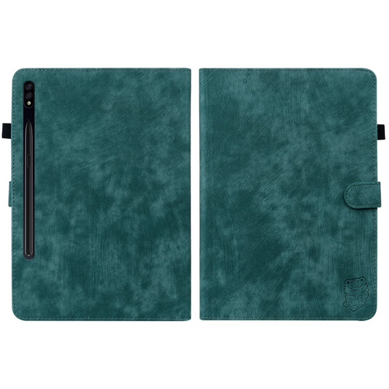 Etui do Samsung Galaxy Tab S9, Wallet Pen Slot, zielone