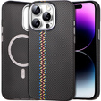 Etui do iPhone 14 Pro Max, Carbon Fiber MagSafe, czarne