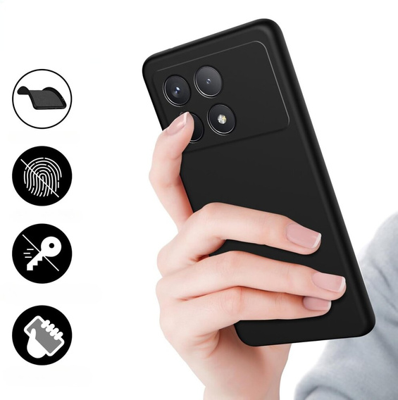 Etui do Xiaomi Poco F6 Pro, Silicone Lite, czarne