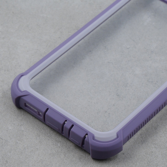 Etui do Samsung Galaxy S10 Plus, Dexnor Full Body Rugged, przezroczyste / fioletowe
