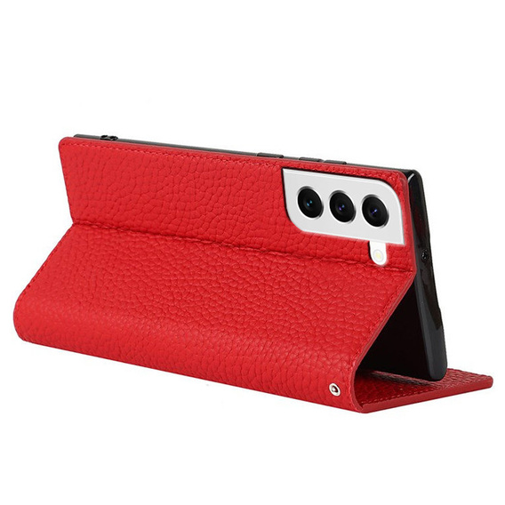 Skórzane etui do Samsung Galaxy S22, ERBORD Grain Leather, czerwone