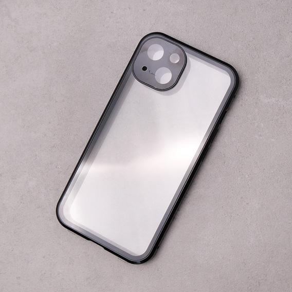 Etui do iPhone 13, Magnetic Dual Glass, czarne
