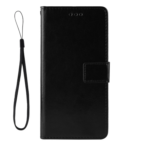 Etui z klapką do Oukitel WP5, Crazy Horse Wallet, czarne