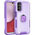 Etui do Samsung Galaxy A14 4G/5G, pancerne z ringiem, fioletowe