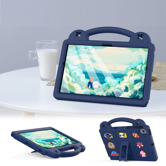 Etui do Lenovo M10 X306 2 Gen /  M10 Plus TB-X606 10.3 / Samsung Tab A 10.1 T510/515 / K10 X6C6, Cute Patterns, z podstawką, Granatowe