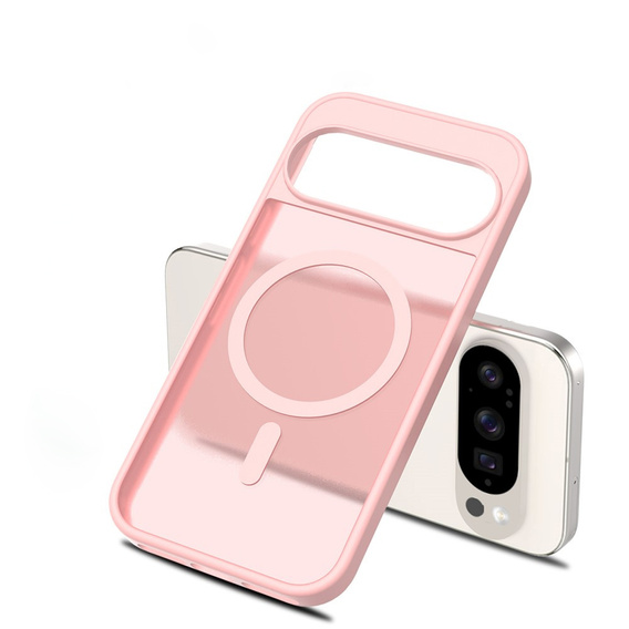 Etui Matt Case do Google Pixel 10 / 10 Pro, do MagSafe, półprzezroczyste różowe