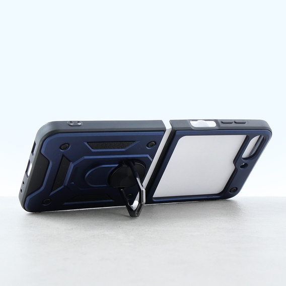 Etui pancerne do Samsung Galaxy Z Flip5 5G, Nox Case Ring, niebieskie