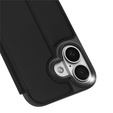 Etui Dux Ducis do iPhone 17, Skin Pro, z klapką, z miejscem na kartę,  czarne