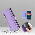 Etui z klapką do Realme 14 Pro+ 5G, Wallet Zipper Pocket, fioletowe