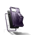 Etui pancerne do iPhone 14 Pro Max, Dexnor Full Body, fioletowe