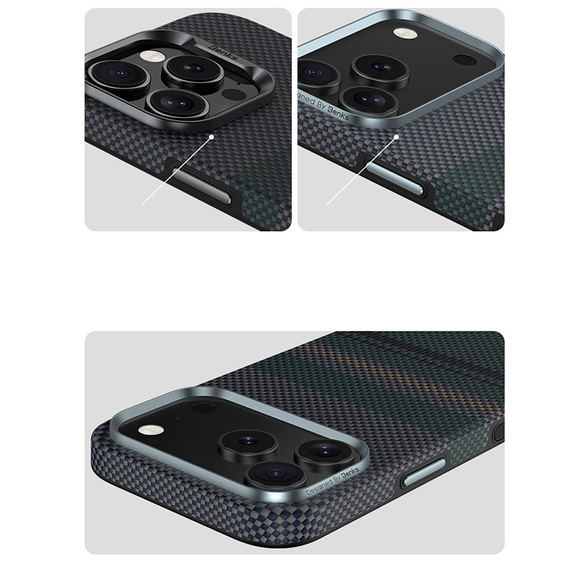 Etui BENKS Kevlar Magnetic Armor Pro Aurora 600D C070 do MagSafe do iPhone 17 Pro Max