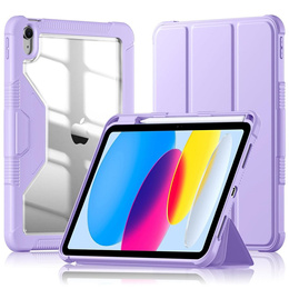 Etui do iPad 11" 2025 A16 (11 gen.) / iPad 10.9" 2022 (10 gen.) z klapką i miejscem na rysik, fioletowe
