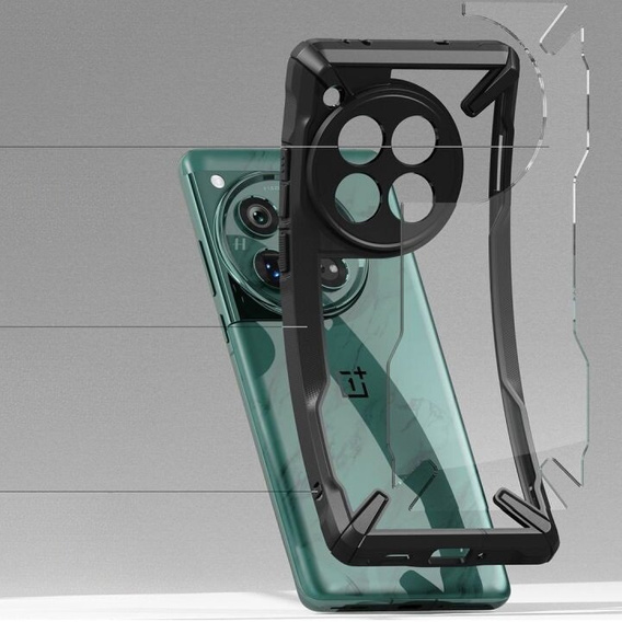 Etui Ringke Fusion X przezroczyste / czarne do OnePlus 12 5G