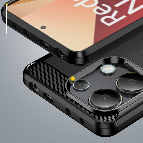 Etui Tech-Protect TPUCarbon do Xiaomi Redmi Note 13 4G, czarne