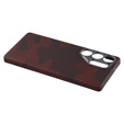 Etui do Samsung Galaxy S25 Ultra, Aramid Fiber MagSafe, czarne / czerwone