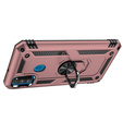 Etui pancerne do Samsung Galaxy M21, Nox Case Ring, różowe rose gold