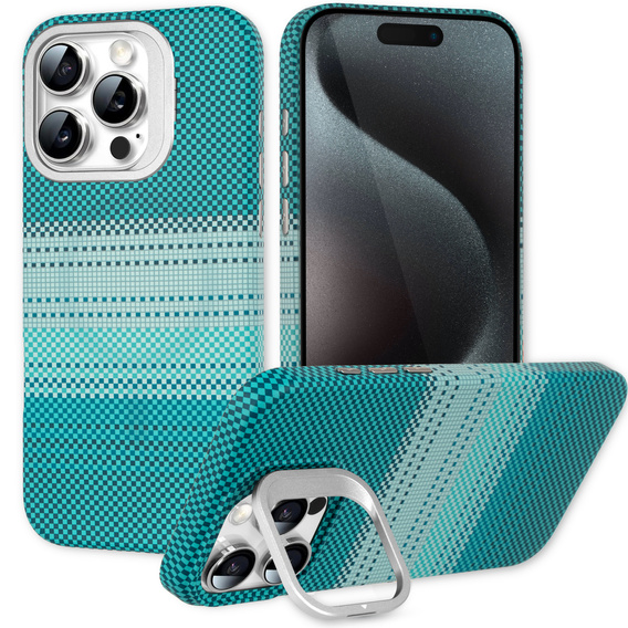 Etui do iPhone 15 Pro Max, Frame Kickstand, do MagSafe, Moon Green