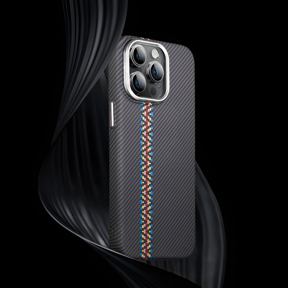Etui do iPhone 14 Pro Max, Carbon Fiber MagSafe, czarne