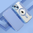Etui z klapką do iPhone 15, RFID Wallet MagSafe z ochroną aparatu, niebieskie