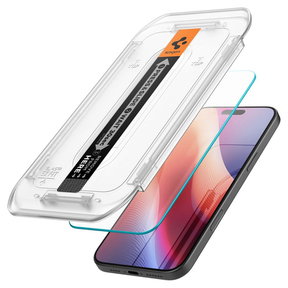 Szkło Hartowane Spigen do iPhone 17 / 17 Pro / 16 Pro, Glas.TR EZ Fit (2 szt.)