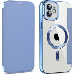 Etui z klapką do iPhone 11, RFID Wallet MagSafe z ochroną aparatu, niebieskie