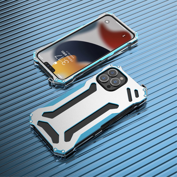 Etui R-JUST do iPhone 13 Pro, pancerne Hollow Armour, niebieskie