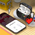 Etui Konsola Retro z zawieszką serduszko do AirPods Pro 3