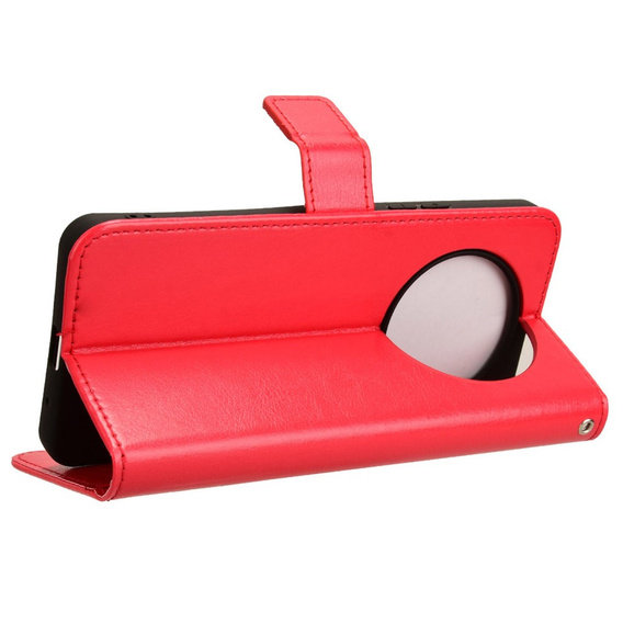 Etui z klapką do Xiaomi Redmi A3, Crazy Horse Wallet, czerwone