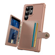 Etui do Samsung Galaxy S25 Ultra z kieszenią na karty – różowe