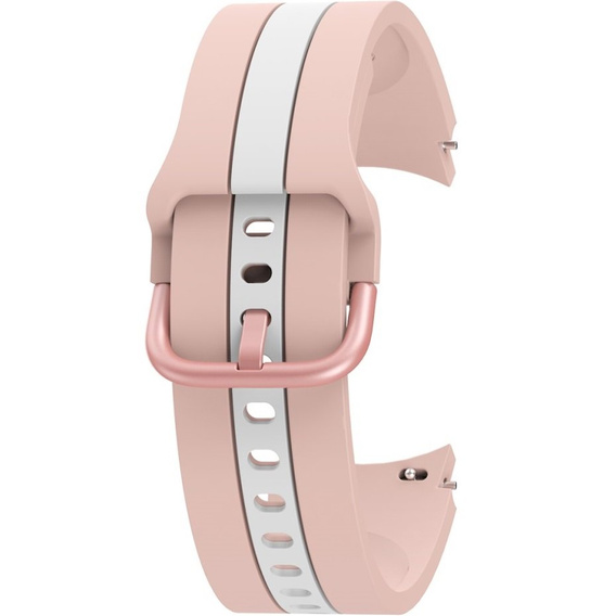 Pasek Silicone Strap Sports do Samsung Galaxy Watch 4/5/6 40/42/43/44/45/46/47mm, Różowy / Biały