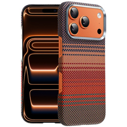 Etui do iPhone 17 Pro, Aramid Fiber, do MagSafe, cienkie i lekkie, żółte