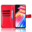 Etui z klapką do Infinix Hot 30i, Crazy Horse Wallet, czerwone