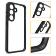 Etui do Samsung Galaxy S24+ Plus, Fusion Hybrid, z ochroną aparatu, przezroczyste / czarne
