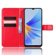 Etui z klapką do Oppo A17, Crazy Horse Wallet, czerwone