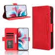 Etui z klapką do Oppo Reno 11F 5G, Card Slot, czerwone