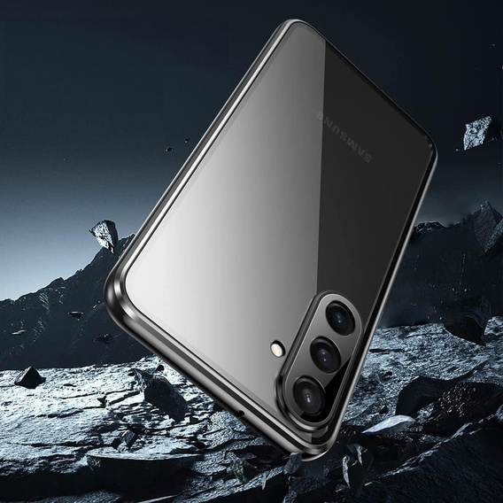 Etui do Samsung Galaxy A36 5G, Magnetic Dual Glass, czarne