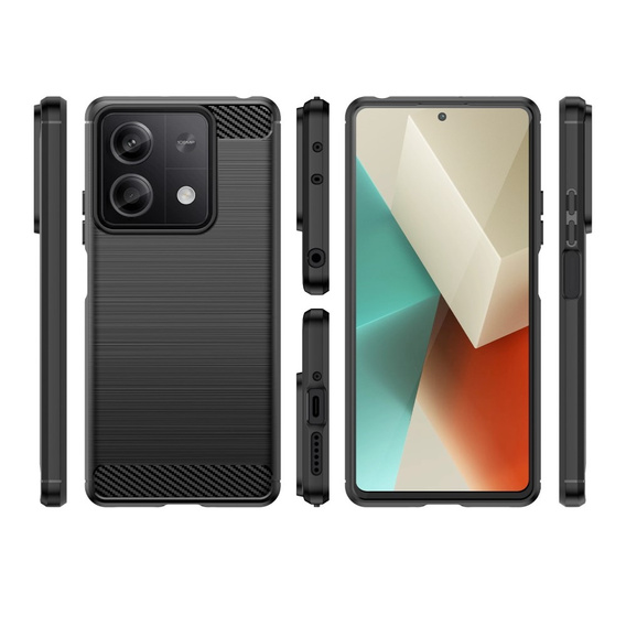 Etui do Xiaomi Redmi Note 13 5G, Karbon, czarne