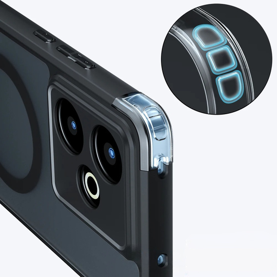 Etui do Realme GT 7 / 7T, do MagSafe, ERBORD Matt Case, czarny