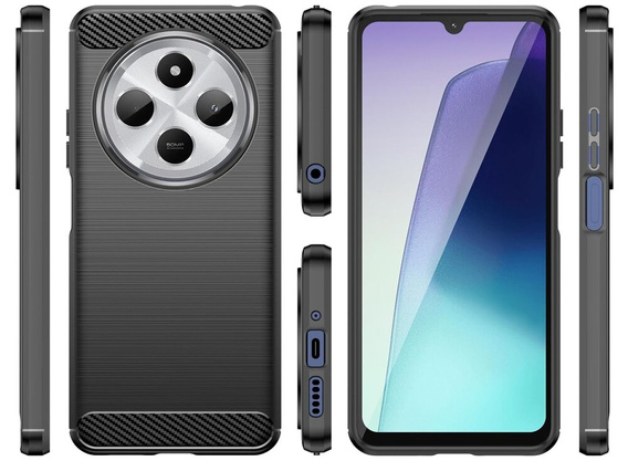 Etui do Xiaomi Redmi 14C / Xiaomi Poco C75, Carbon, czarne