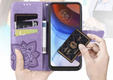 Etui z klapką do Motorola Edge 50 Fusion 5G, Butterfly, fioletowe