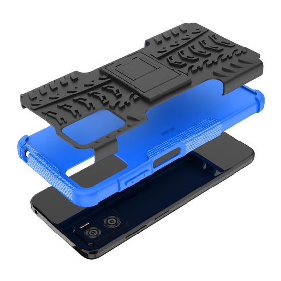Etui do Motorola Moto E22 / E22i, Tire Armor, czarne / niebieskie