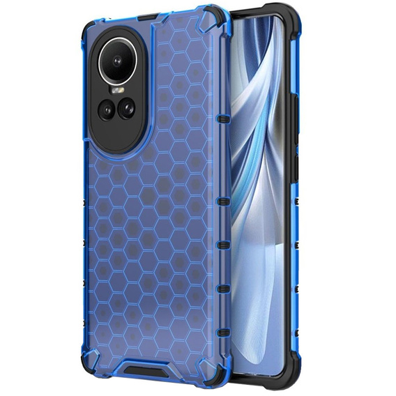 Etui Honeycomb do Oppo Reno 10 5G, pancerne, niebieskie
