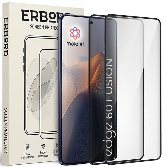 2x Szkło Hartowane ERBORD 3D do Motorola Edge 60 Fusion – ochrona całego ekranu