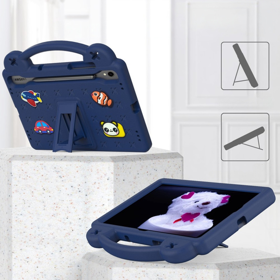 Etui do Samsung Galaxy Tab S7/S8/S9, Cute Patterns, z podstawką, Granatowe