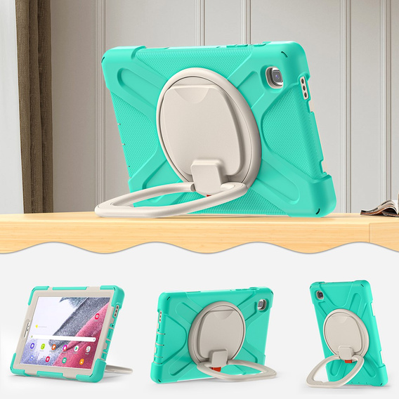 Etui dla dzieci do Samsung Galaxy Tab A7 Lite 8.7 T220/T225, Pancerne, dziecięce, Zielone / Szare
