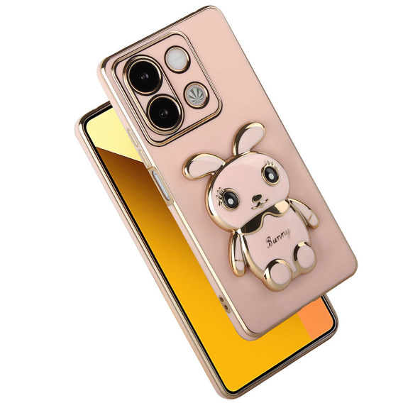 Etui do Xiaomi Redmi Note 13 5G, Rabbit, różowe + Szkło Hartowane 9H