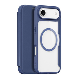Etui Dux Ducis do iPhone 17 Air, Skin X Pro,  z klapką, do MagSafe, granatowe