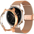 Bransoleta + Etui z osłoną na ekran do Huawei Watch GT 4 41mm, Różowe złoto